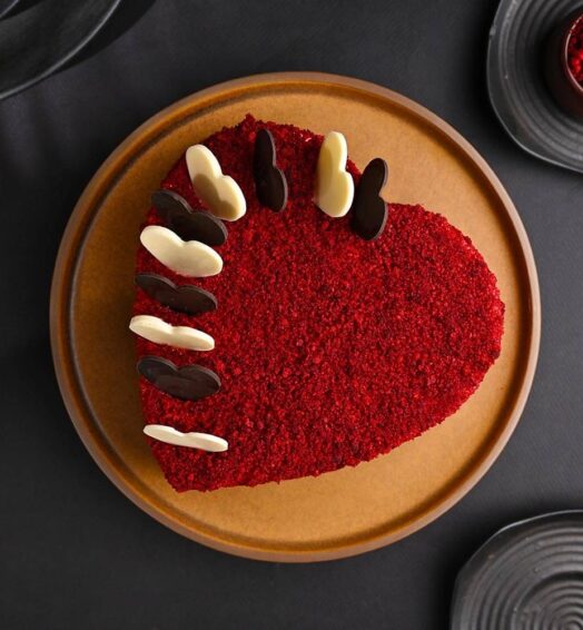 Red Velvet Heart Shape Cake