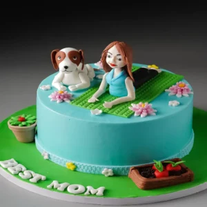 Yoga Theme Cake for Mother’s Day