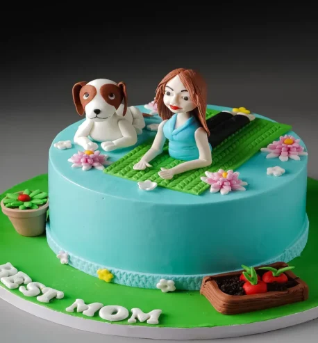 Yoga Theme Cake for Mother’s Day
